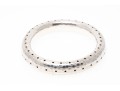 Sterling Silver Impactful Hammered And Perforated Patterned Slip On Bangle Bracelet