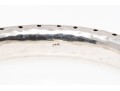 Sterling Silver Impactful Hammered And Perforated Patterned Slip On Bangle Bracelet