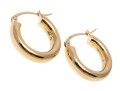 Simple 14K Polished Hoop Earrings
