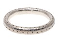 Sterling Silver Impactful Hammered And Perforated Patterned Slip On Bangle Bracelet