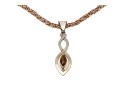 Stelring Byzantine Chain And Tigers Eye Stone Pendant Necklace