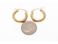 Simple 14K Polished Hoop Earrings