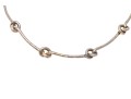 Sterling Silver Striking Vintage Knot And Bar Motif Necklace