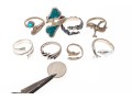 Sterling Silver Fun Lot Of Assorted Bypass Style Rings