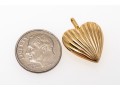 14K Romantic Ribbed Heart Pendant