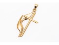 14k Yellow Gold Handsome United Methodist Flame Cross