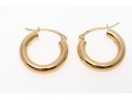Simple 14K Polished Hoop Earrings