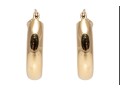 Simple 14K Polished Hoop Earrings