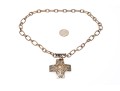Bold Sterling Cross Pendant Necklace