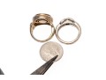 Sterling Silver Pair Of Really Striking Fashion Rings, Size 4.75