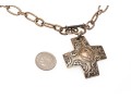Bold Sterling Cross Pendant Necklace