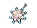 Chearful 10K Chalcedony And Topaz Pendant
