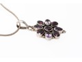 Sterling Amethyst And Garnet Pendant Necklace