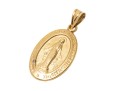 14k Yellow Gold Classic Oval Miraculous Medal