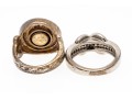 Sterling Silver Pair Of Really Striking Fashion Rings, Size 4.75