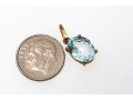 Simple 18K And Oval Aquamarine Pendant