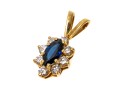 Petite 18K Sapphire And Diamond Pendant