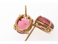 Simple Pink 14K Tourmaline Stud Earrings