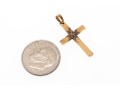 Classic 14K Etched Cross Pendant