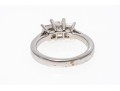 14K White Gold And Graduated Princess Cut Diamond Ring, Size 5.25