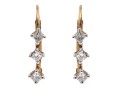 Dainty 10K Princess Cut Diamond Earrings