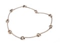 Sterling Silver Striking Vintage Knot And Bar Motif Necklace