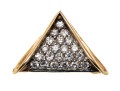 14K Pave Set Diamond Contemporary Slide Pendant