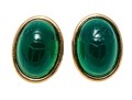 14K Green Chalcedony Scarab Earrings