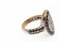 Stylish 18K White Gold Pave Black And White Diamond Ring, Size 6.5 (1.74 TCW)