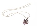 Sterling Amethyst And Garnet Pendant Necklace
