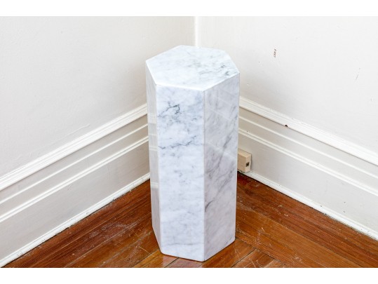 Hexagonal Marble Pedestal