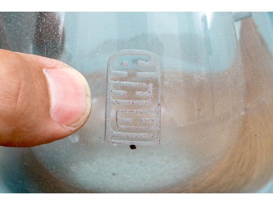 Chinese Peking Glass Pear Form Vase