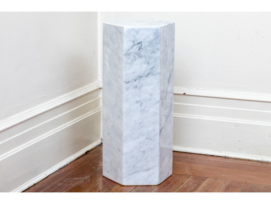Hexagonal Marble Pedestal