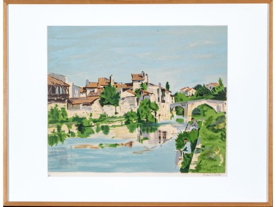 Constant LeBreton (French, 1895-1985) Signed Ltd. Ed. Lithograph, Saint-Germain-de-Prés, France