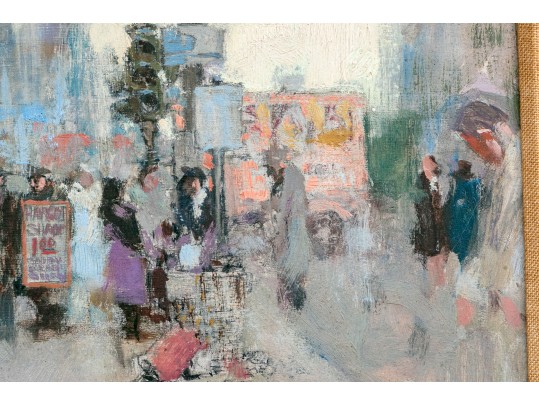 Richard Schmid (American, 1934-2021) Oil On Board, New York Scene