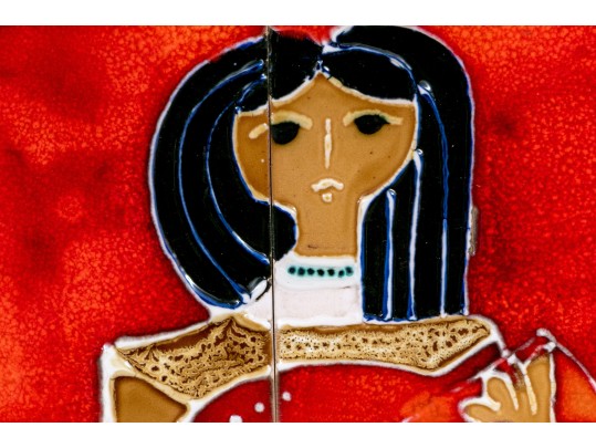 MCM Vintage Dina Tile Plaque