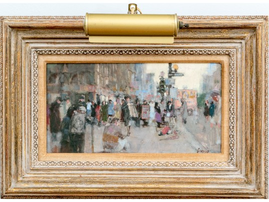 Richard Schmid (American, 1934-2021) Oil On Board, New York Scene