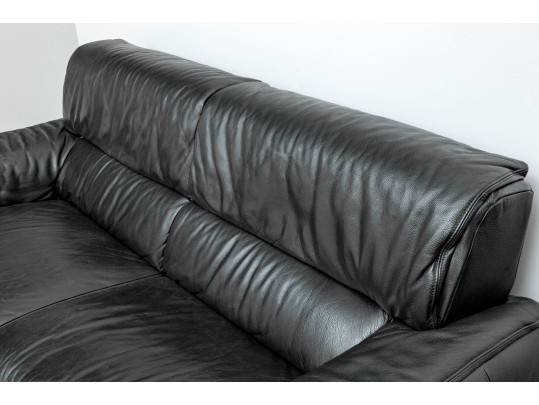 Chateau D'Ax Italian Leather Sofa On Chrome Legs