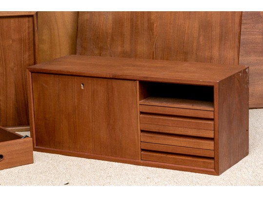 Vintage Danish Modern Teak Wall Unit
