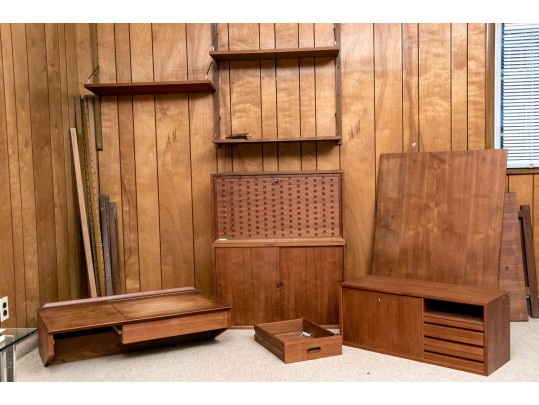 Vintage Danish Modern Teak Wall Unit
