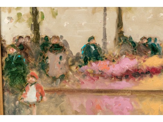 Andre Gisson (American, 1928-2003) Oil On Canvas, Figural Landscape