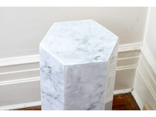 Hexagonal Marble Pedestal