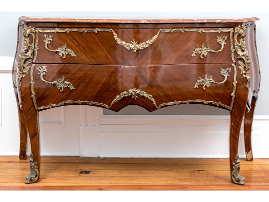 Exquisite Louis XV Style Marble-Topped Commode