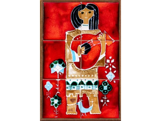 MCM Vintage Dina Tile Plaque