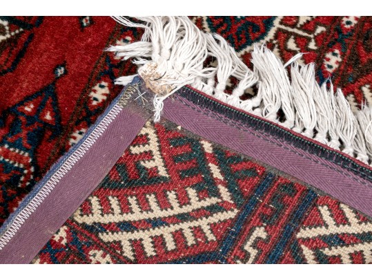 Vintage Hand Knotted Wool Bokara Carpet, 6'-4