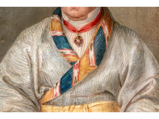 Oil On Canvas, Religious Figural Bust 