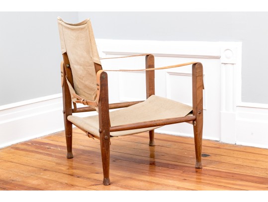 Danish Mid-Century Safari Lounge Chair