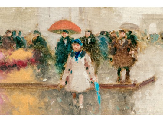 Andre Gisson (American, 1928-2003) Oil On Canvas, Figural Landscape