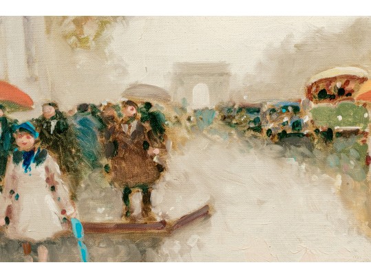 Andre Gisson (American, 1928-2003) Oil On Canvas, Figural Landscape