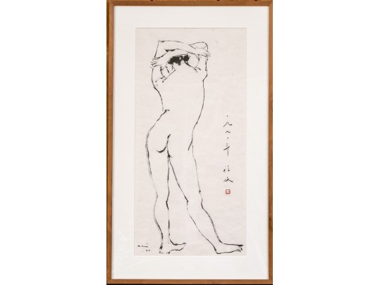 Asian Ink On Paper Nude